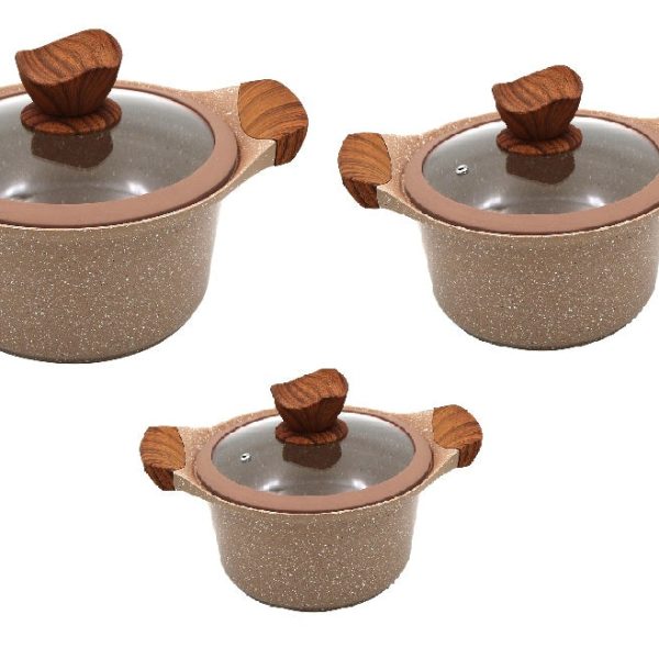 Mirage Casserole Set Of 3 Chocolate