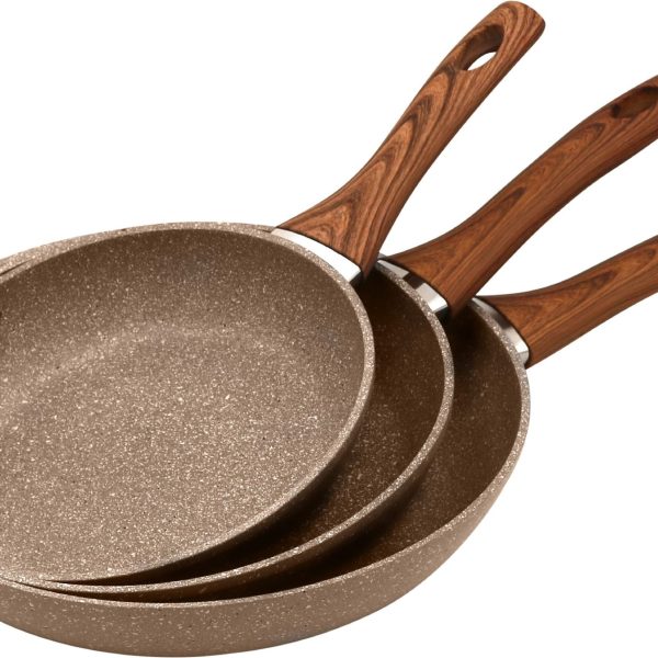 Mirage Frying Pan Set Of 3 Chocolate