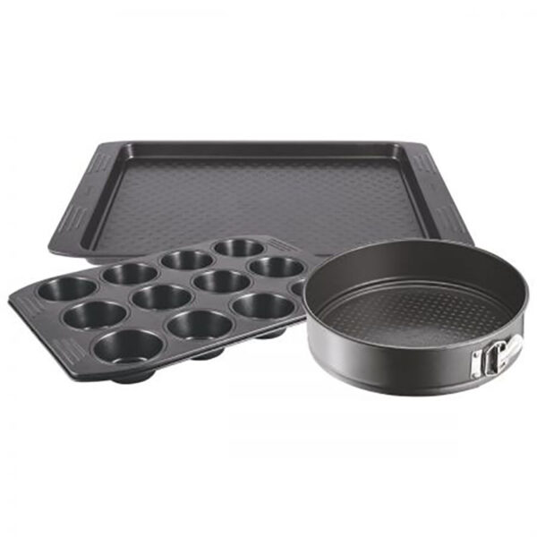 Tefal Easy Grip Bakeware set 3pcs: (Mini Muffins x 12, Baking Tray 29,5x41, Springform 25)