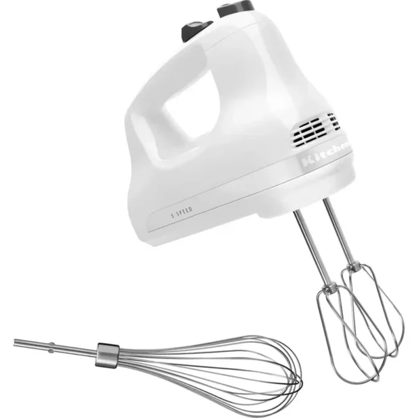 KitchenAid 5KHM5110EWH 5 Speed Hand Mixer White/Black