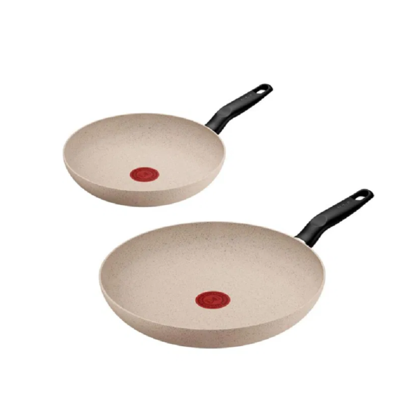 Tefal Beige Essential 2-Piece Pan Set - 28 cm & 24 cm