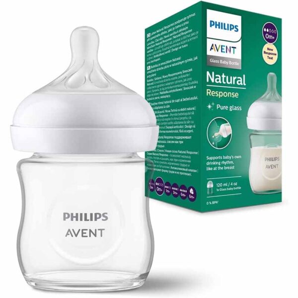 Philips Avent Glass Baby Bottle Natural Response