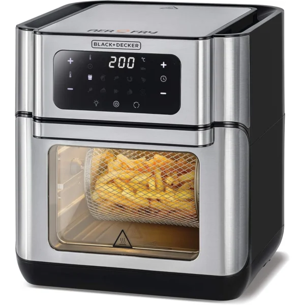 Black+Decker Air Fryer Oven Capacity 12L Digital Temperature control 80- 200C Power 1500W