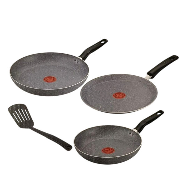 Tefal Natura 4 Piece Cookware Set  Frypan 20 cm, Frypan 24 cm, Pancake Pan 25 cm + Spatula B867S485