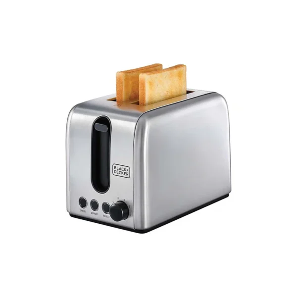 Black+Decker Toaster 2 slice Power 1050W Stainless Steel
