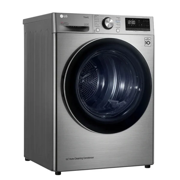 LG Energy Saving Dryer 9kg Silver Capable Drying with Dual Heat Pump