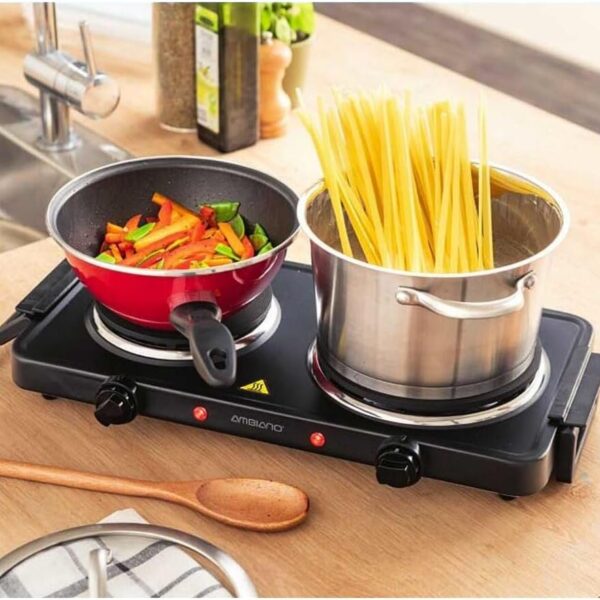Ambiano Double Hot Plate Electric Hob with 2 Hobs up to 2500 W